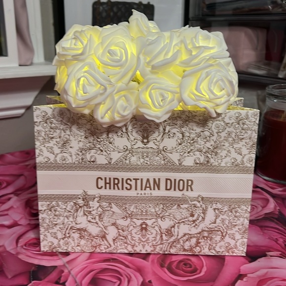 GlammitCreations Light Up Rose Arrangement in Dior Holiday Shopping Bag - Picture 3 of 12